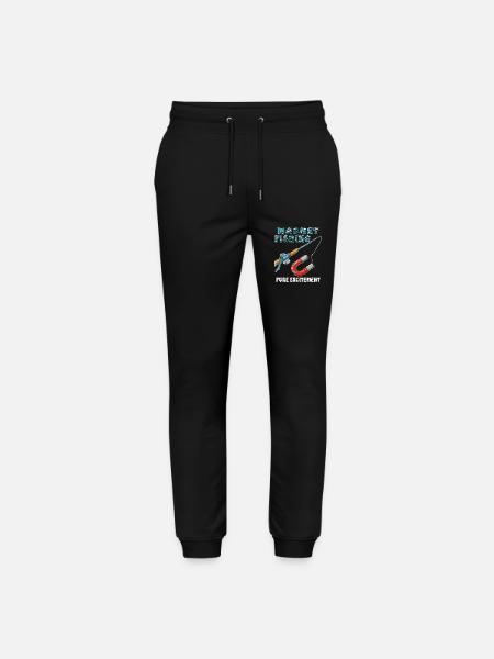 MAGNET FISHING PURE EXCITEMENT - Stanley/Stella Mover Unisex Organic Jogging Trousers - black