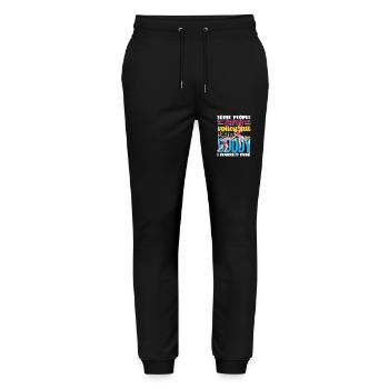 Volleyball Buddy I Got Married Mine - Stanley/Stella Mover Unisex Organic Jogging Trousers - black - Front - Marisol (170cm) & Nik (191cm)