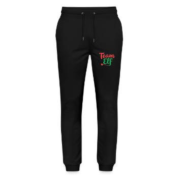 Équipe Elfe Onze Elfes Elfes Noël Onze Noël - Pantalon de jogging bio MOVER Stanley/Stella unisexe - noir - Devant - Marisol (170cm) & Nik (191cm)