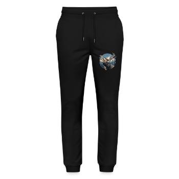 Elche Elch - Stanley/Stella Unisex Bio Jogginghose Mover  - Schwarz - Vorne - Marisol (170cm) & Nik (191cm)