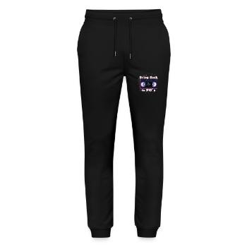 Bring Back the 90's Retro Boombox 90s - Stanley/Stella Mover Unisex Organic Jogging Trousers - black - Front - Marisol (170cm) & Nik (191cm)