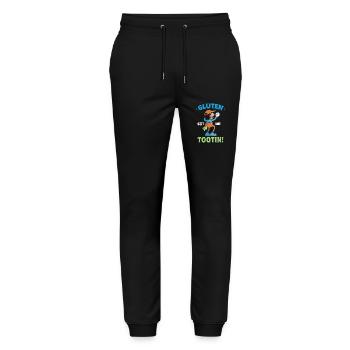 Gluten Got Me Tootin Humorous Saying for - Stanley/Stella Mover Unisex Organic Jogging Trousers - black - Front - Marisol (170cm) & Nik (191cm)