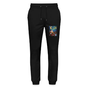Weihnachtsmann Frauen Männer Kinder Weihnachten - Stanley/Stella Unisex Bio Jogginghose Mover  - Schwarz - Vorne - Marisol (170cm) & Nik (191cm)