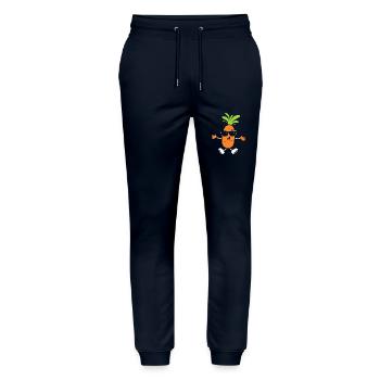 Carrot - Stanley/Stella Mover Unisex Organic Jogging Trousers - navy - Front - Marisol (170cm) & Nik (191cm)