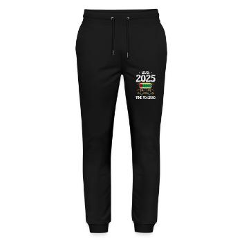 Level 2025 Time to Grind, Game Objectives, New Year's Day - Stanley/Stella Mover Unisex Organic Jogging Trousers - black - Front - Marisol (170cm) & Nik (191cm)