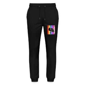 Postman - Stanley/Stella Mover Unisex Organic Jogging Trousers - black - Front - Marisol (170cm) & Nik (191cm)