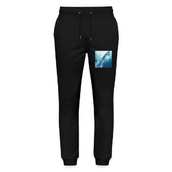 Flûte de poisson - Pantalon de jogging bio MOVER Stanley/Stella unisexe - noir - Devant - Marisol (170cm) & Nik (191cm)