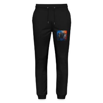 Akkordeon - Stanley/Stella Unisex Bio Jogginghose Mover  - Schwarz - Vorne - Marisol (170cm) & Nik (191cm)