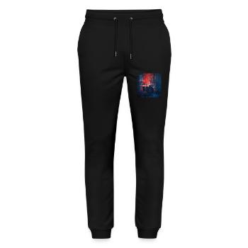 Percussion - Stanley/Stella Mover Unisex Organic Jogging Trousers - black - Front - Marisol (170cm) & Nik (191cm)