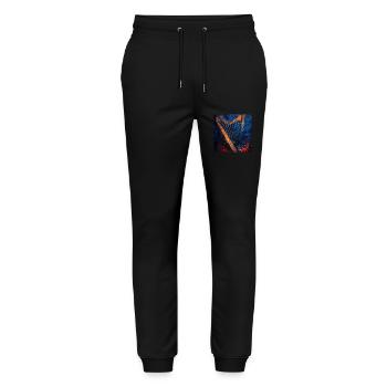 Harfe - Stanley/Stella Unisex Bio Jogginghose Mover  - Schwarz - Vorne - Marisol (170cm) & Nik (191cm)