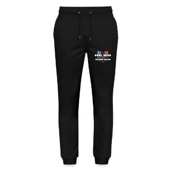 Feel safe tonight sleep with a - Stanley/Stella Mover Unisex Organic Jogging Trousers - black - Front - Marisol (170cm) & Nik (191cm)