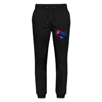Piano - Pantalon de jogging bio MOVER Stanley/Stella unisexe - noir - Devant - Marisol (170cm) & Nik (191cm)