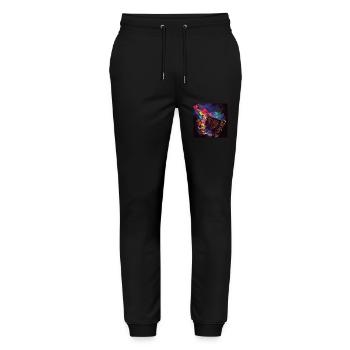 Akkordeon - Stanley/Stella Unisex Bio Jogginghose Mover  - Schwarz - Vorne - Marisol (170cm) & Nik (191cm)