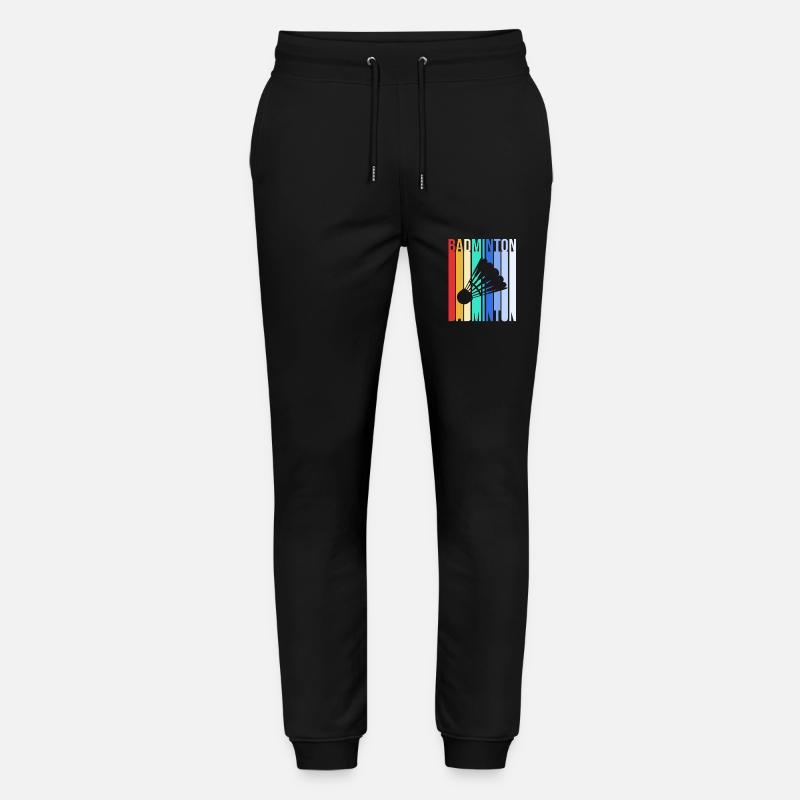 Badminton - Pantalon de jogging bio MOVER Stanley/Stella unisexe - noir