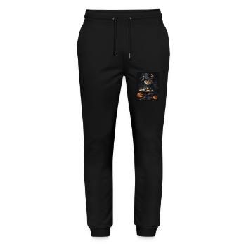 Halloween Geschenk Frauen Wildkatze Männer Kinder - Stanley/Stella Unisex Bio Jogginghose Mover  - Schwarz - Vorne - Marisol (170cm) & Nik (191cm)