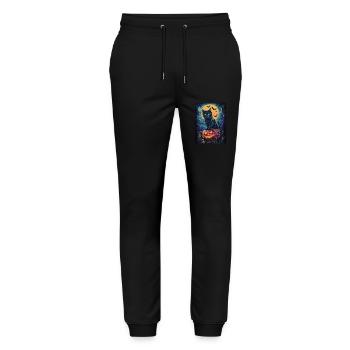 Halloween Gift Women Cat Men Kids Decoration - Stanley/Stella Mover Unisex Organic Jogging Trousers - black - Front - Marisol (170cm) & Nik (191cm)