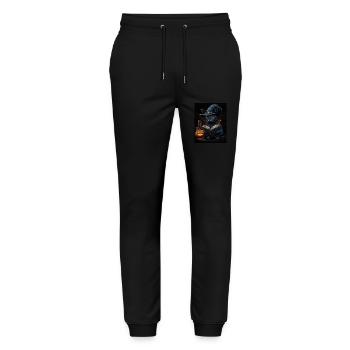 Halloween Gift Women Cat Men Kids Decoration - Stanley/Stella Mover Unisex Organic Jogging Trousers - black - Front - Marisol (170cm) & Nik (191cm)