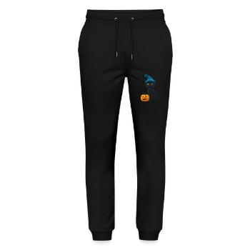 Halloween Gift Women Cat Men Kids Decoration - Stanley/Stella Mover Unisex Organic Jogging Trousers - black - Front - Marisol (170cm) & Nik (191cm)