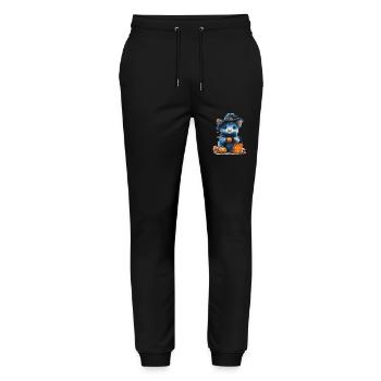 Halloween Gift Women Cow Men Kids Decoration - Stanley/Stella Mover Unisex Organic Jogging Trousers - black - Front - Marisol (170cm) & Nik (191cm)