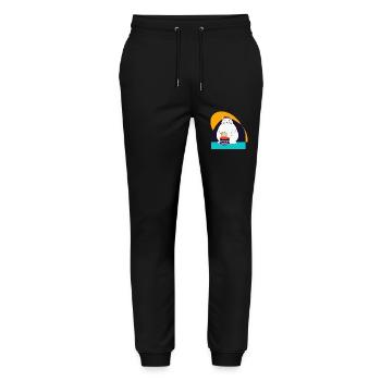 Cat celebrates fifth birthday - Stanley/Stella Mover Unisex Organic Jogging Trousers - black - Front - Marisol (170cm) & Nik (191cm)