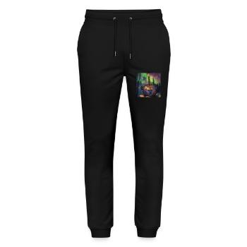 Banjo - Stanley/Stella Unisex Bio Jogginghose Mover  - Schwarz - Vorne - Marisol (170cm) & Nik (191cm)
