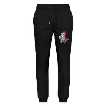 Freundlicher Ritter als Geburtstagsgeschenk Design - Stanley/Stella Unisex Bio Jogginghose Mover  - Schwarz - Vorne - Marisol (170cm) & Nik (191cm)