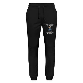Funny Cats Saying Animal Lover Funny Cat Cat - Stanley/Stella Mover Unisex Organic Jogging Trousers - black - Front - Marisol (170cm) & Nik (191cm)