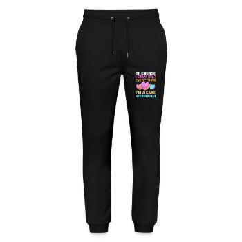 Cake Tartlet Decoration Cake - Stanley/Stella Mover Unisex Organic Jogging Trousers - black - Front - Marisol (170cm) & Nik (191cm)