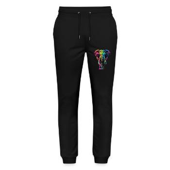 Elefant - Stanley/Stella Unisex Bio Jogginghose Mover  - Schwarz - Vorne - Marisol (170cm) & Nik (191cm)