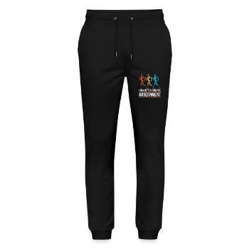 Marathon Marathon Runner - Stanley/Stella Mover Unisex Organic Jogging Trousers - black - Front - Marisol (170cm) & Nik (191cm)