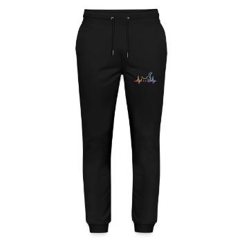 Chats Chat Propriétaire Mignon Animal Heartbeat ECG - Pantalon de jogging bio MOVER Stanley/Stella unisexe - noir - Devant - Marisol (170cm) & Nik (191cm)