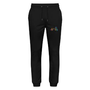 Chats Chat Propriétaire Mignon Animal Heartbeat ECG - Pantalon de jogging bio MOVER Stanley/Stella unisexe - noir - Devant - Marisol (170cm) & Nik (191cm)