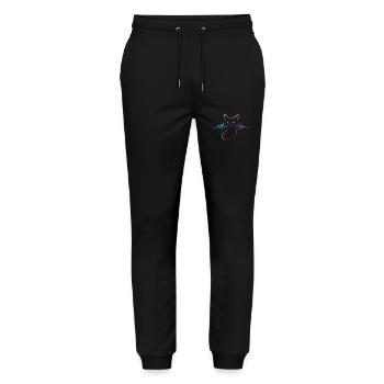 Chats Chat Propriétaire Mignon Animal Heartbeat ECG - Pantalon de jogging bio MOVER Stanley/Stella unisexe - noir - Devant - Marisol (170cm) & Nik (191cm)