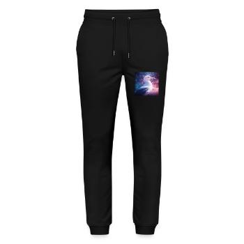 Möwe - Stanley/Stella Unisex Bio Jogginghose Mover  - Schwarz - Vorne - Marisol (170cm) & Nik (191cm)
