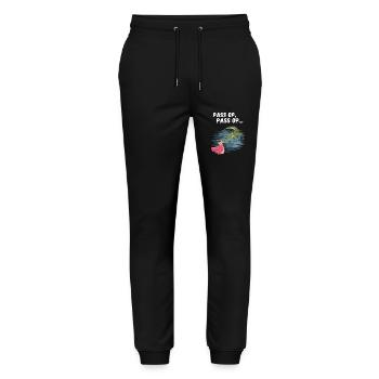 Carnival Cologne Alaaf Crocodile Princess Funny - Stanley/Stella Mover Unisex Organic Jogging Trousers - black - Front - Marisol (170cm) & Nik (191cm)
