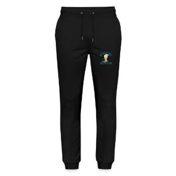 Lustiges Skifahren Design Funny Skiing Design - Stanley/Stella Unisex Bio Jogginghose Mover  - Schwarz - Vorne - Marisol (170cm) & Nik (191cm)