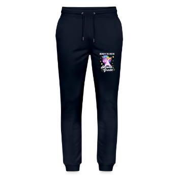 2. Klasse - Stanley/Stella Unisex Bio Jogginghose Mover  - Navy - Vorne - Marisol (170cm) & Nik (191cm)