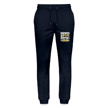 Divorce Partie Soutien Commandement Divorce - Pantalon de jogging bio MOVER Stanley/Stella unisexe - marine - Devant - Marisol (170cm) & Nik (191cm)