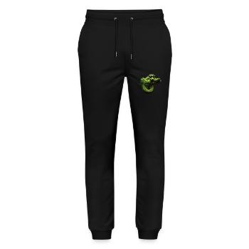Green Tree Python Snakes Lover Terrarium - Stanley/Stella Mover Unisex Organic Jogging Trousers - black - Front - Marisol (170cm) & Nik (191cm)
