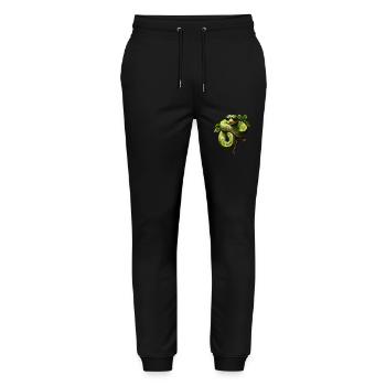 Grüner Baumpython Schlangen Liebhaber Terrarium - Stanley/Stella Unisex Bio Jogginghose Mover  - Schwarz - Vorne - Marisol (170cm) & Nik (191cm)