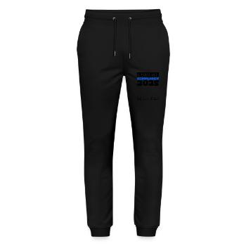 Communion 2025 Livre d’or Cadeau Fille Garçons - Pantalon de jogging bio MOVER Stanley/Stella unisexe - noir - Devant - Marisol (170cm) & Nik (191cm)