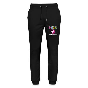 4e année - Pantalon de jogging bio MOVER Stanley/Stella unisexe - noir - Devant - Marisol (170cm) & Nik (191cm)