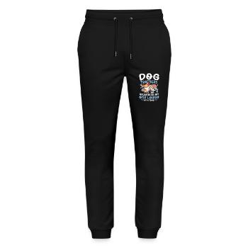 Dog trainers Unleashing Joy One Laugh At A Time - Stanley/Stella Mover Unisex Organic Jogging Trousers - black - Front - Marisol (170cm) & Nik (191cm)