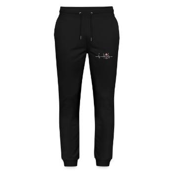 Geier - Stanley/Stella Unisex Bio Jogginghose Mover  - Schwarz - Vorne - Marisol (170cm) & Nik (191cm)