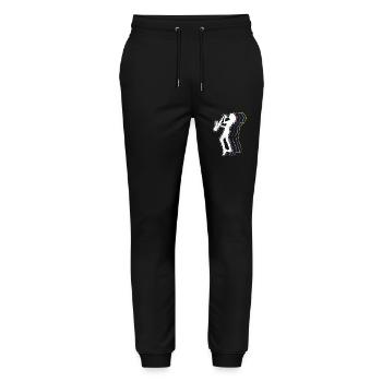 Saxophone Retro Vintage - Stanley/Stella Unisex Bio Jogginghose Mover  - Schwarz - Vorne - Marisol (170cm) & Nik (191cm)