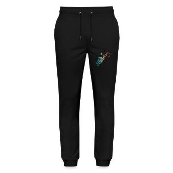 Saxophone Retro Vintage - Stanley/Stella Unisex Bio Jogginghose Mover  - Schwarz - Vorne - Marisol (170cm) & Nik (191cm)