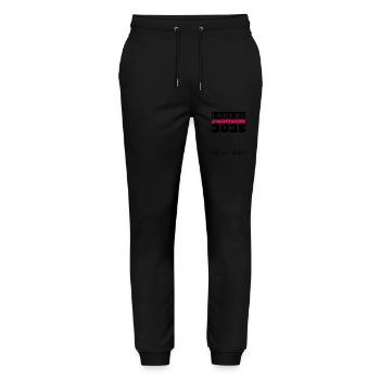 Jugendweihe 2025 Gästebuch Geschenk Mädchen Jungen - Stanley/Stella Unisex Bio Jogginghose Mover  - Schwarz - Vorne - Marisol (170cm) & Nik (191cm)