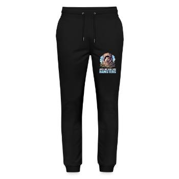 Hamster - Stanley/Stella Mover Unisex Organic Jogging Trousers - black - Front - Marisol (170cm) & Nik (191cm)