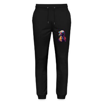 Geier - Stanley/Stella Unisex Bio Jogginghose Mover  - Schwarz - Vorne - Marisol (170cm) & Nik (191cm)