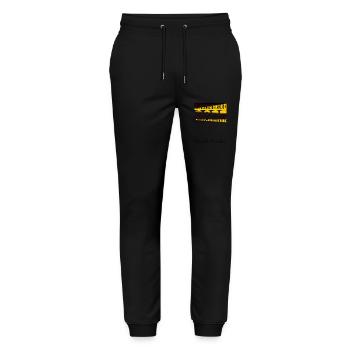 Jugendweihe 2025 Gästebuch Geschenk Mädchen Jungen - Stanley/Stella Unisex Bio Jogginghose Mover  - Schwarz - Vorne - Marisol (170cm) & Nik (191cm)